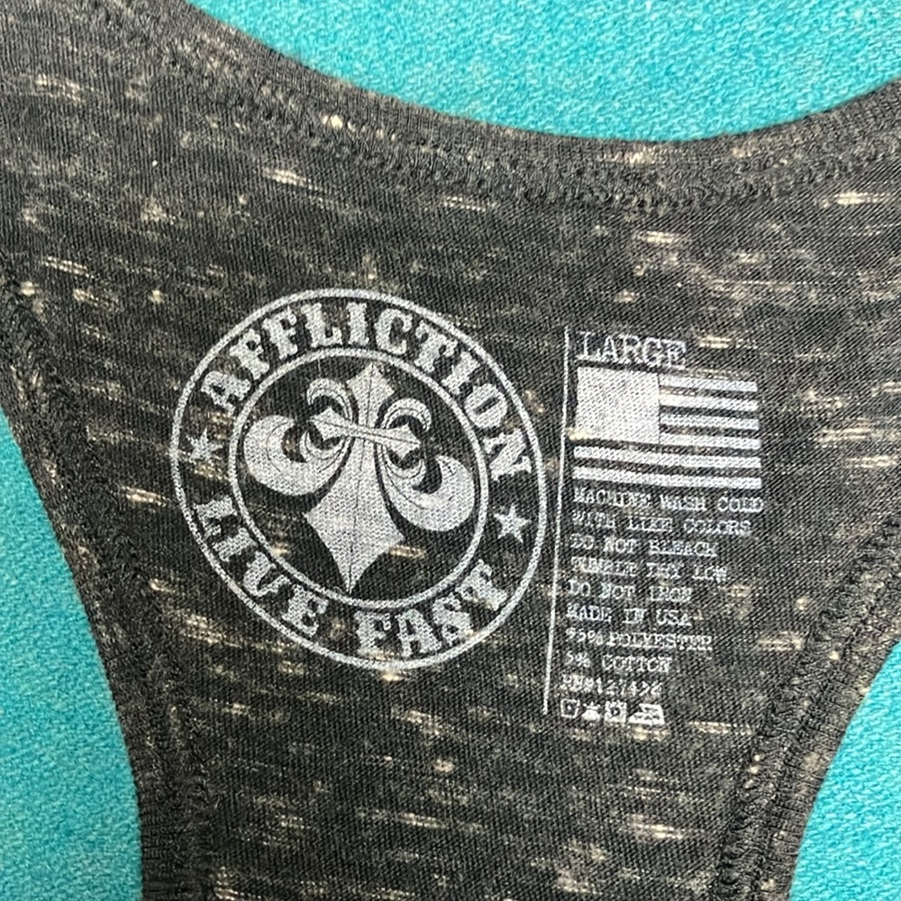 Affliction racerback tank sz L - Picture 4 of 5